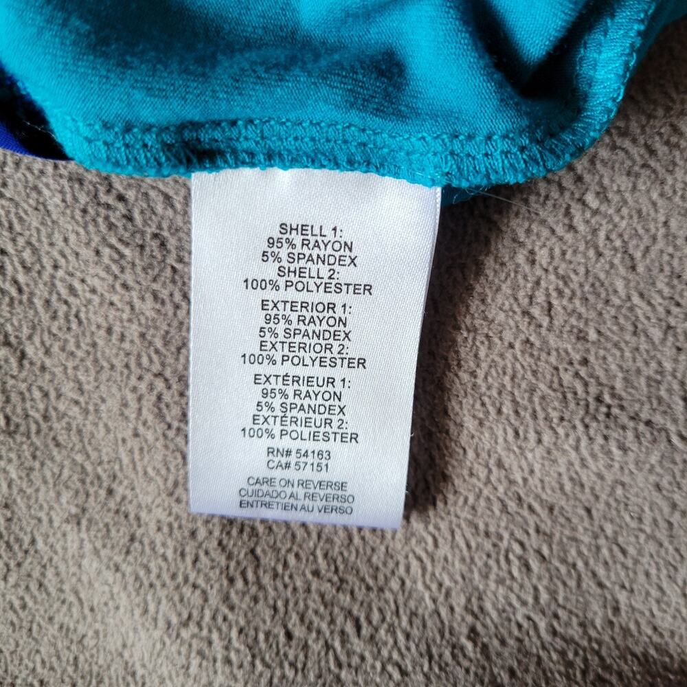 Calvin Klein Dress Womens Medium Asymmetrical Ruffle Aqua Blue Beach - Picture 10 of 16